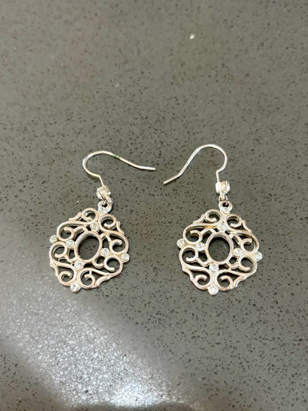 Silver Curlicue Earrings